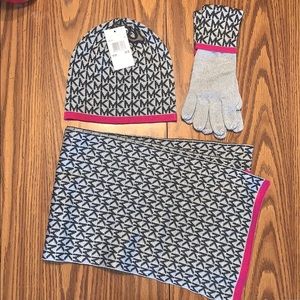 Michael Kors Hat, Glove, Scarf Set